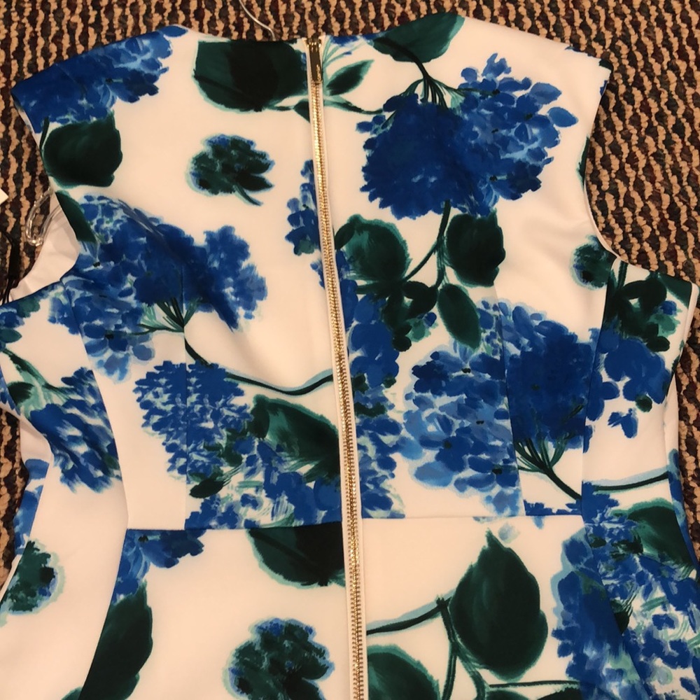 Calvin Klein Blue and Green Floral Dress - Picture 7 of 8